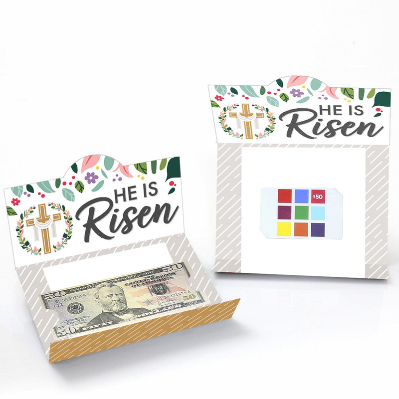 Religious Easter - Christian Holiday Party Money and Gift Card Holders - Set of 8