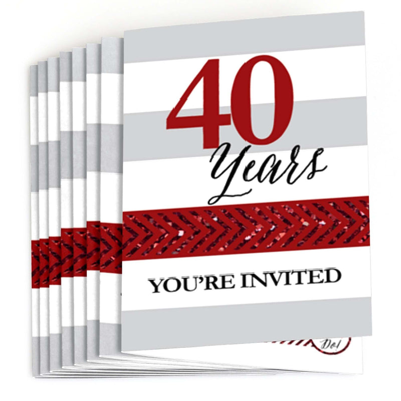 We Still Do - 40th Wedding Anniversary - Fill In Wedding Anniversary Invitations - 8 ct