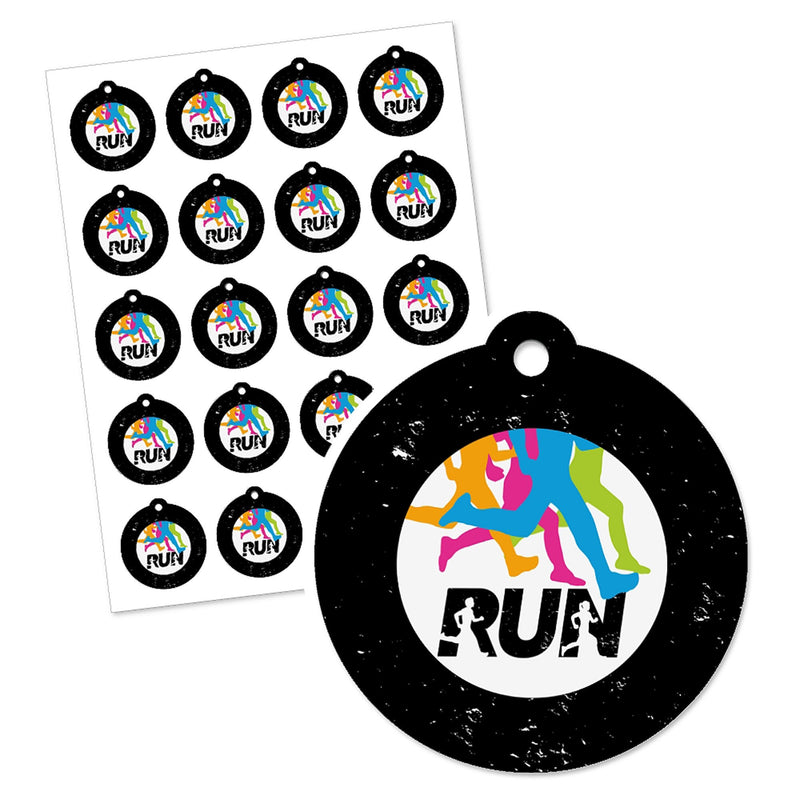 Set The Pace - Running - Track, Cross Country or Marathon Party Favor Gift Tags (Set of 20)