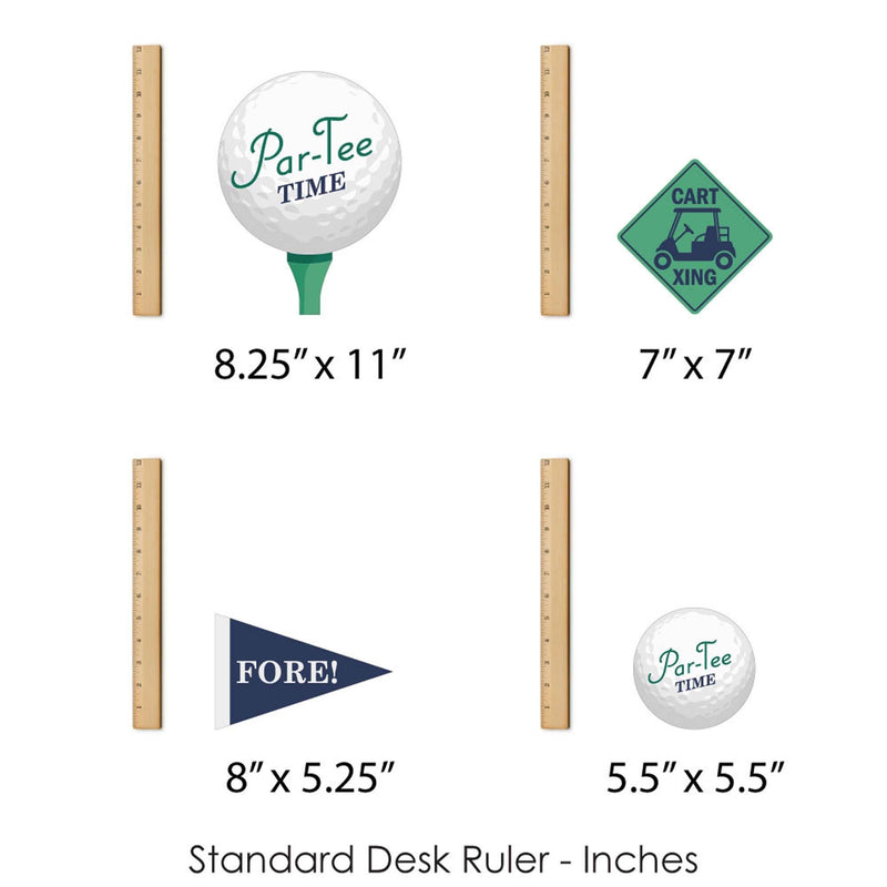 Par-Tee Time - Golf - Birthday or Retirement Party Centerpiece Sticks - Showstopper Table Toppers - 35 Pieces