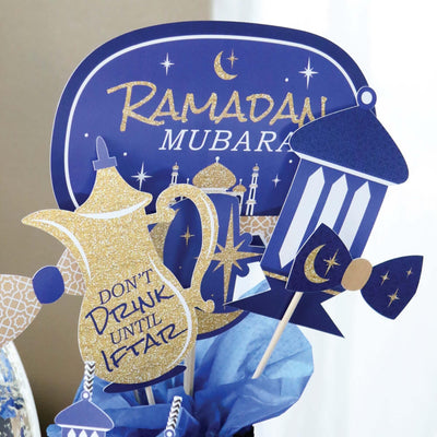Ramadan - Eid Mubarak Photo Booth Props Kit - 20 Count
