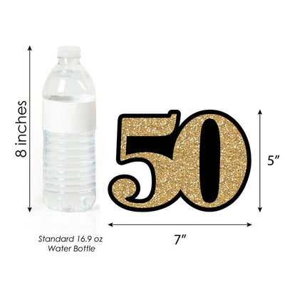 Adult 50th Birthday - Gold - Decorations DIY Party Essentials - Set of 20