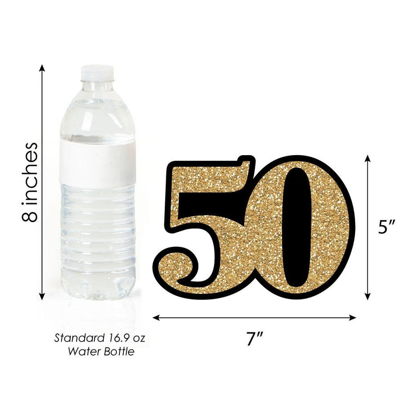 Adult 50th Birthday - Gold - Decorations DIY Party Essentials - Set of 20