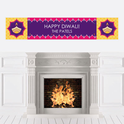 Happy Diwali - Personalized Festival of Lights Party Banner
