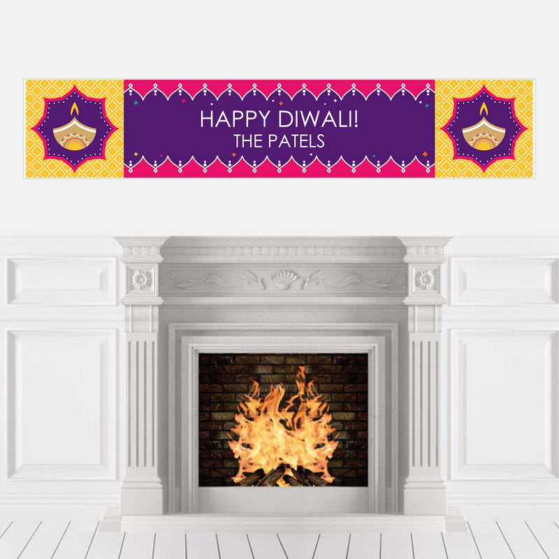 Happy Diwali - Personalized Festival of Lights Party Banner