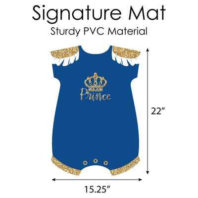 Royal Prince Charming - Baby Bodysuit Guest Book Sign - Baby Shower Guestbook Alternative - Signature Mat
