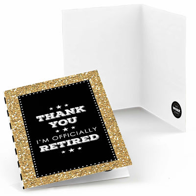 Happy Retirement - Retirement Party Thank You Cards - 8 ct
