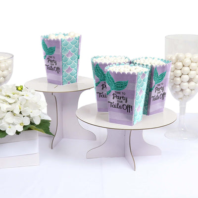 Let's Be Mermaids - Baby Shower or Birthday Party Favor Popcorn Treat Boxes - Set of 12