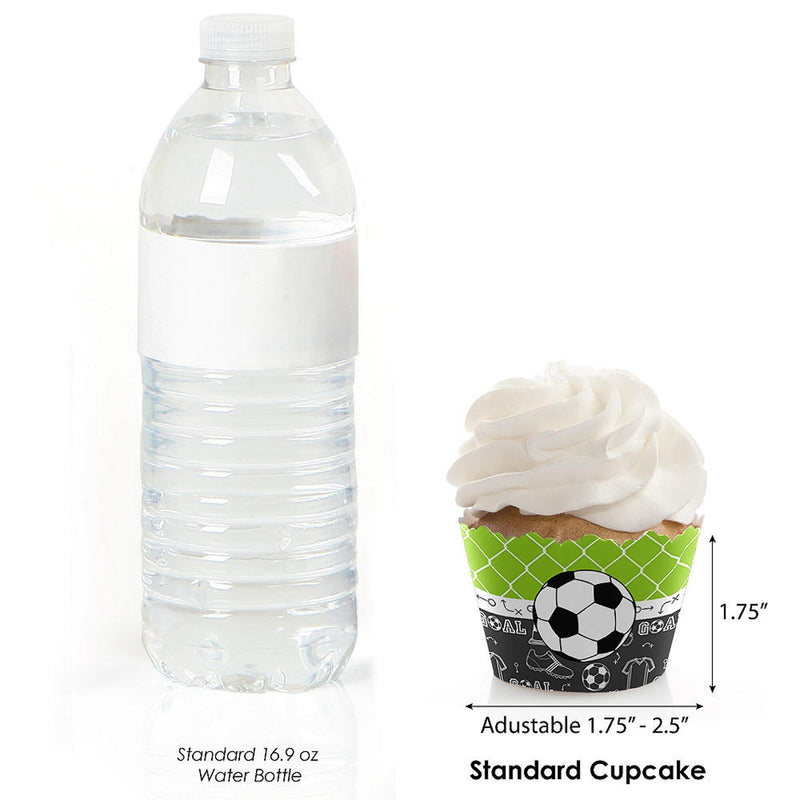 GOAAAL! - Soccer - Baby Shower Decorations - Party Cupcake Wrappers - Set of 12