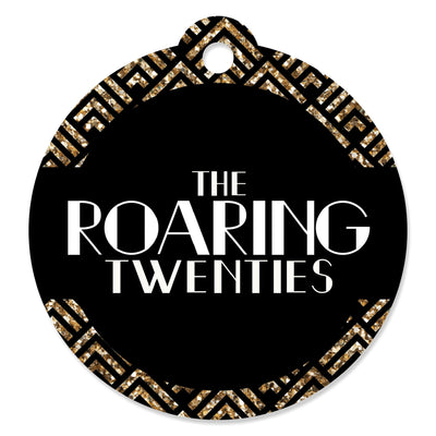 Roaring 20's - 1920s Art Deco Jazz Party Favor Gift Tags (Set of 20)