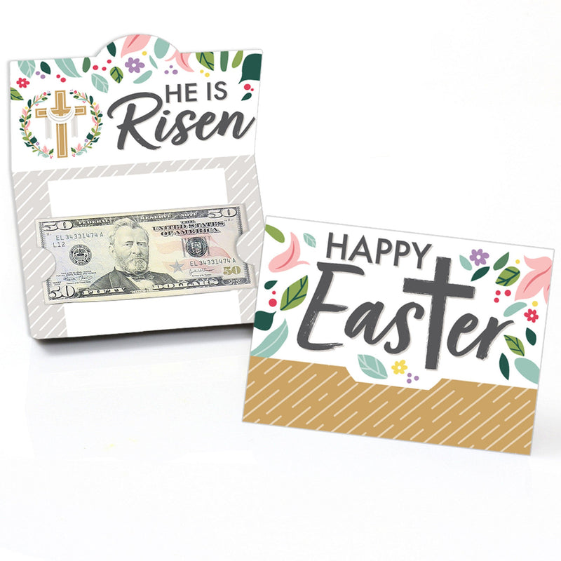 Religious Easter - Christian Holiday Party Money and Gift Card Holders - Set of 8