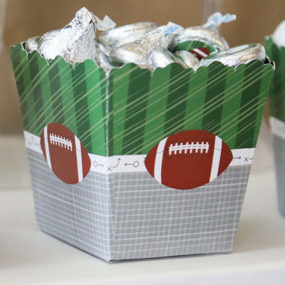 End Zone - Football - Party Mini Favor Boxes - Baby Shower or Birthday Party Treat Candy Boxes - Set of 12