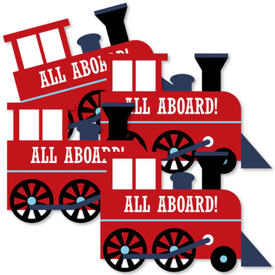 Railroad Party Crossing - Train Decorations DIY Steam Train Birthday Party or Baby Shower Essentials - Set of 20