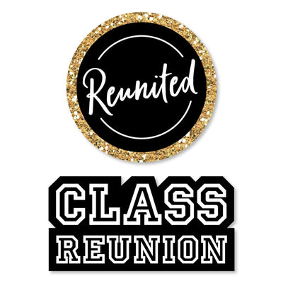 Reunited - DIY Shaped School Class Reunion Party Cut-Outs - 24 ct