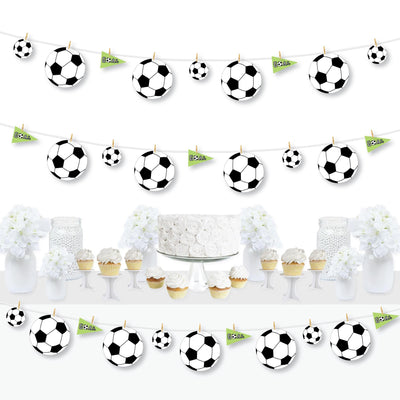 GOAAAL! - Soccer - Baby Shower or Birthday Party DIY Decorations - Clothespin Garland Banner - 44 Pieces