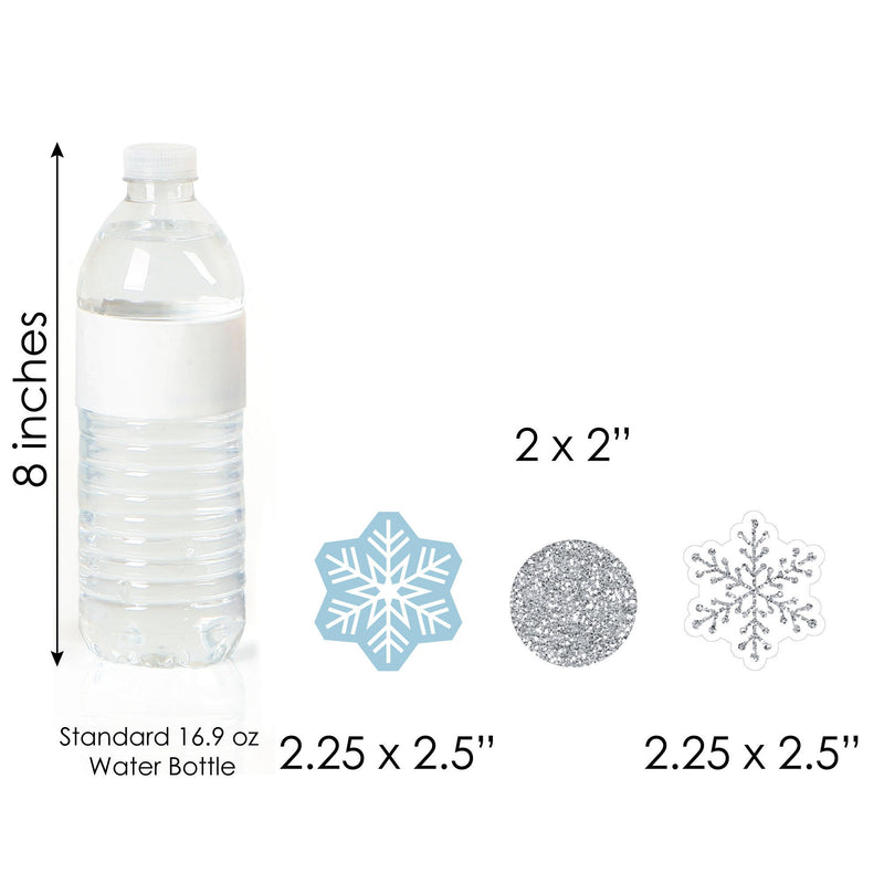 Winter Wonderland - DIY Shaped Snowflake Holiday Party & Winter Wedding Paper Cut-Outs - 24 ct