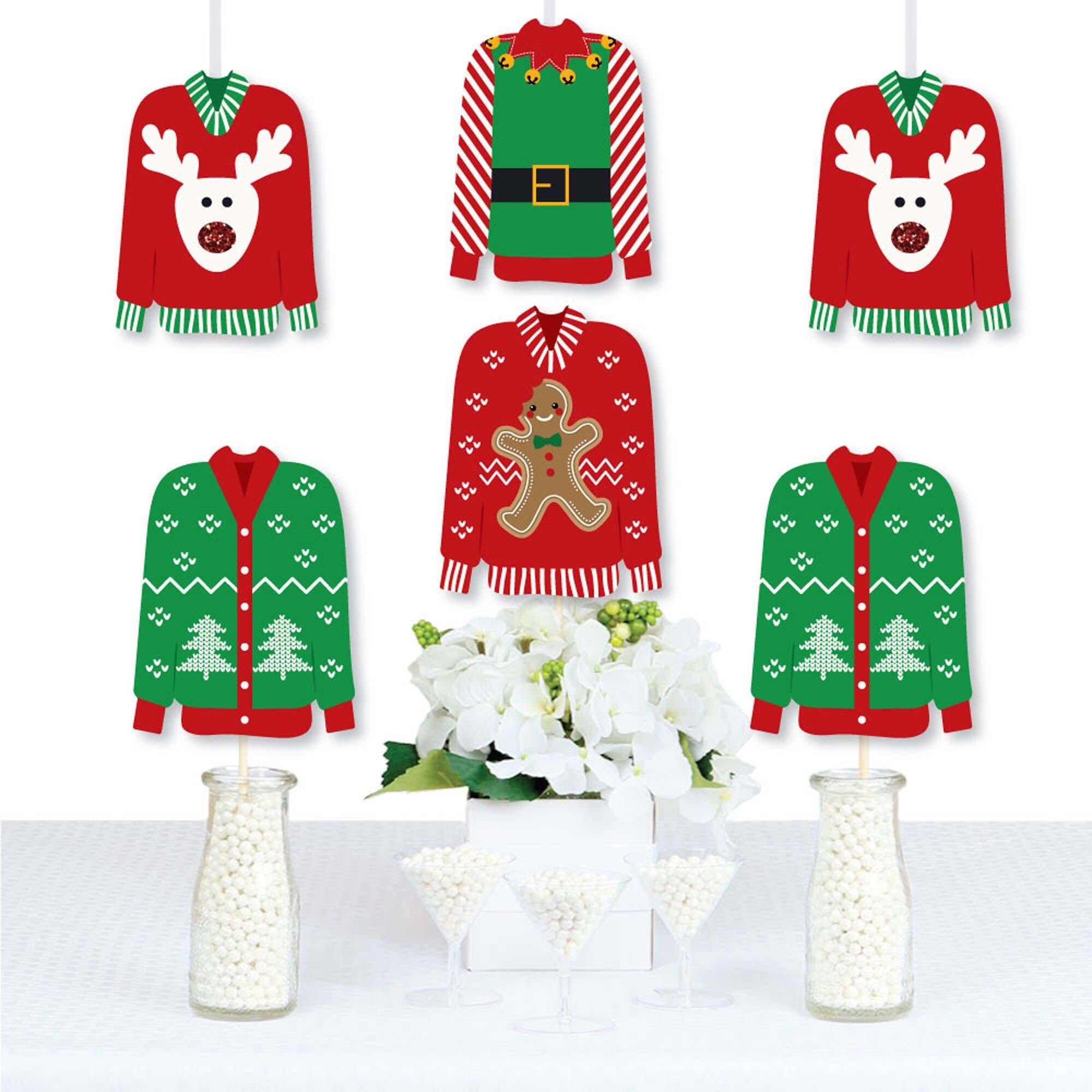 Ugly Sweater Sweater Decorations DIY Holiday Christmas Party
