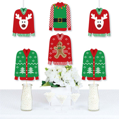 Ugly Sweater - Sweater Decorations DIY Holiday & Christmas Party Essentials - Set of 20