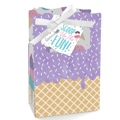 Scoop Up The Fun - Ice Cream - Sprinkles Party Favor Boxes - Set of 12