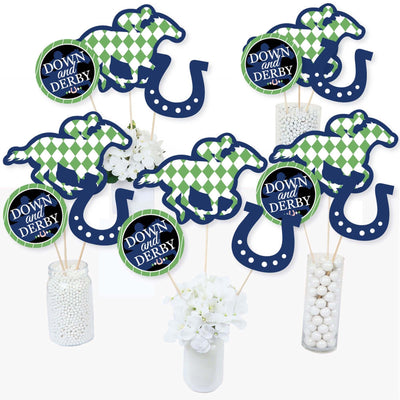 Kentucky Horse Derby - Horse Race Party Centerpiece Sticks - Table Toppers - Set of 15