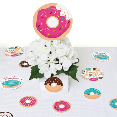 Donut Worry, Let's Party - Doughnut Party Giant Circle Confetti - Party Decorations - Large Confetti 27 Count