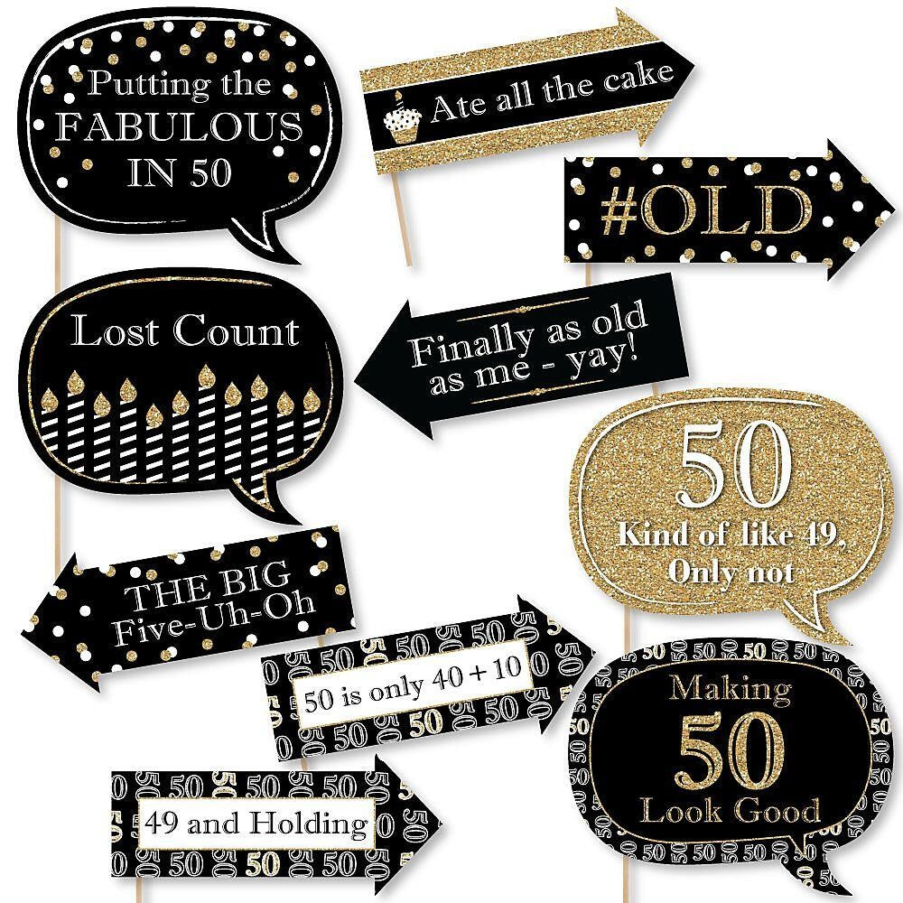 Funny Adult 50th Birthday - Gold