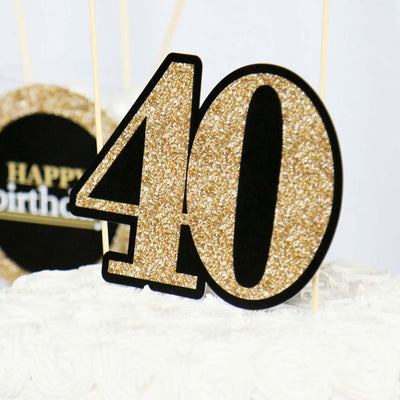 Adult 40th Birthday - Gold - Decorations DIY Party Essentials - Set of 20