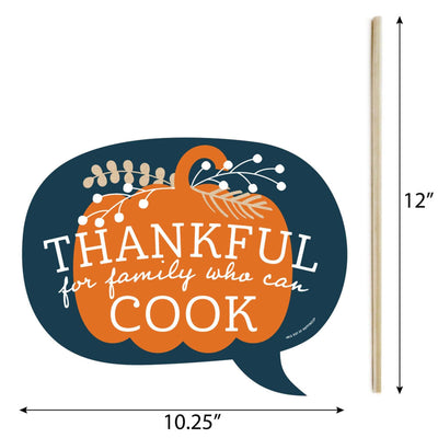 Funny Happy Thanksgiving - 10 Piece Fall Harvest Party Photo Booth Props Kit