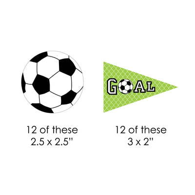 GOAAAL! - Soccer - DIY Shaped Party Paper Cut-Outs - 24 ct