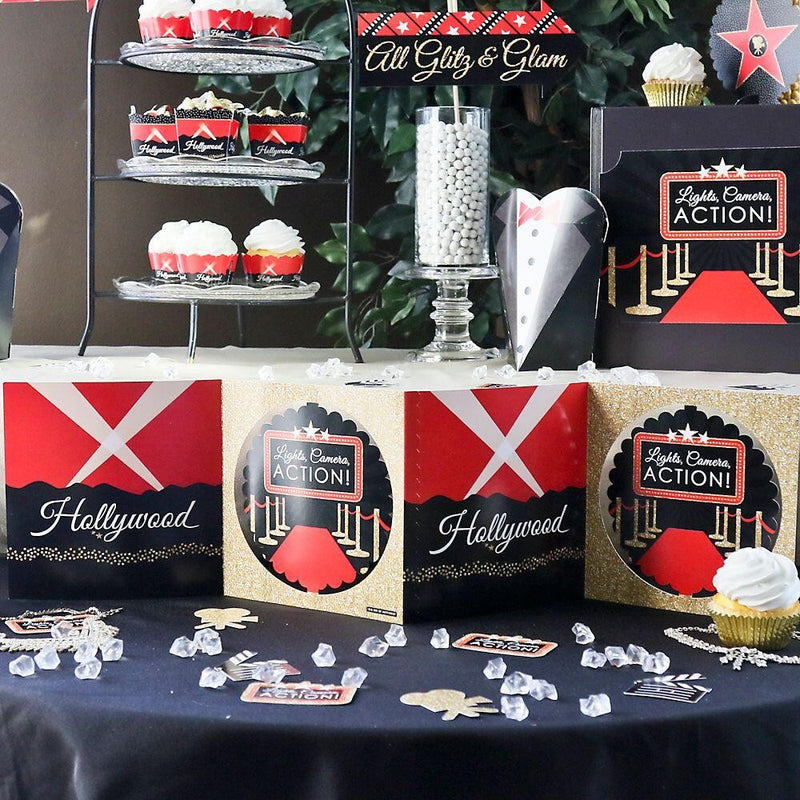 Red Carpet Hollywood - Movie Night Party Centerpiece and Table Decoration Kit