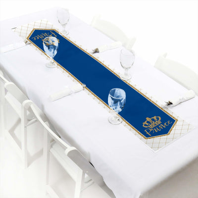 Royal Prince Charming - Petite Baby Shower or Birthday Party Paper Table Runner - 12" x 60"