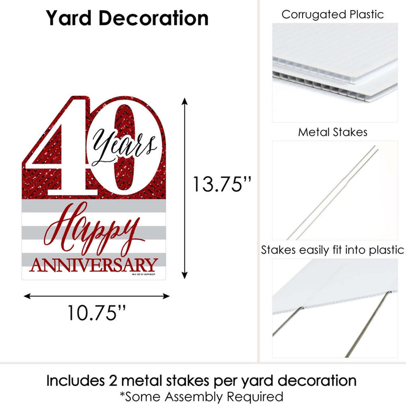 We Still Do - 40th Wedding Anniversary - Outdoor Lawn Sign - Anniversary Party Yard Sign - 1 Piece