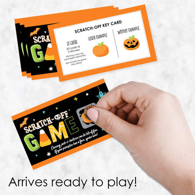 Jack-O'-Lantern Halloween - Halloween Party Game Scratch Off Cards - 22 Count
