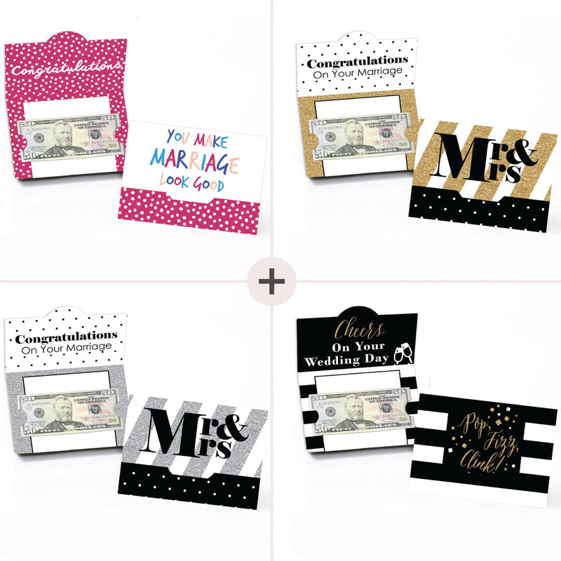Assorted Wedding Cards - Set of 8 Wedding Money And Gift Card Holders