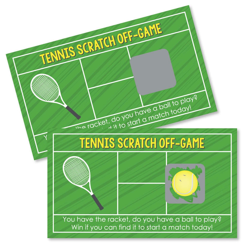 You Got Served - Tennis - Baby Shower or Birthday Party Scratch Off Cards - 22 Cards
