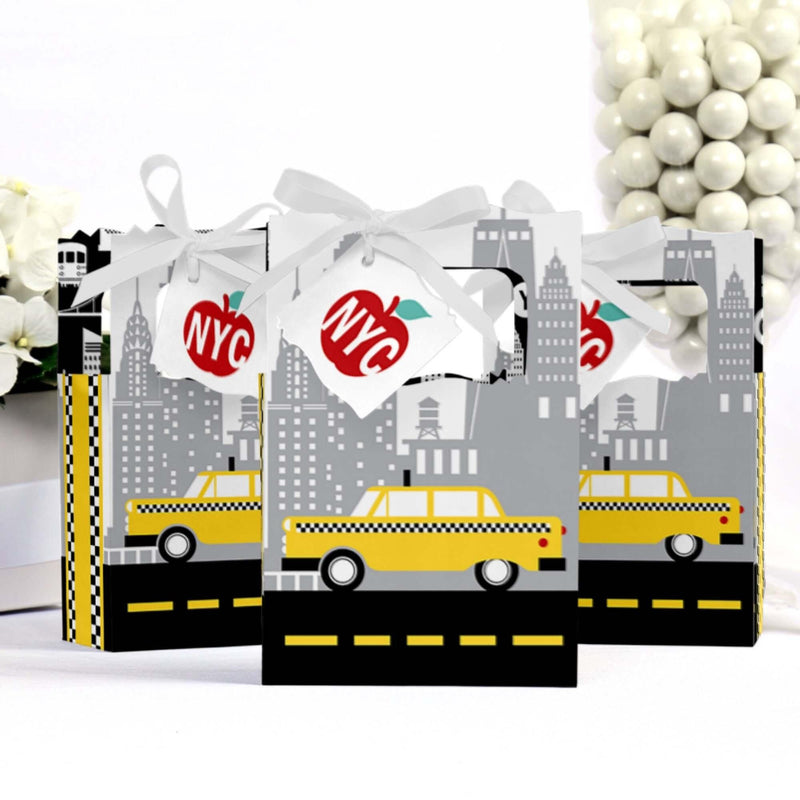 NYC Cityscape - New York City Party Favor Boxes - Set of 12