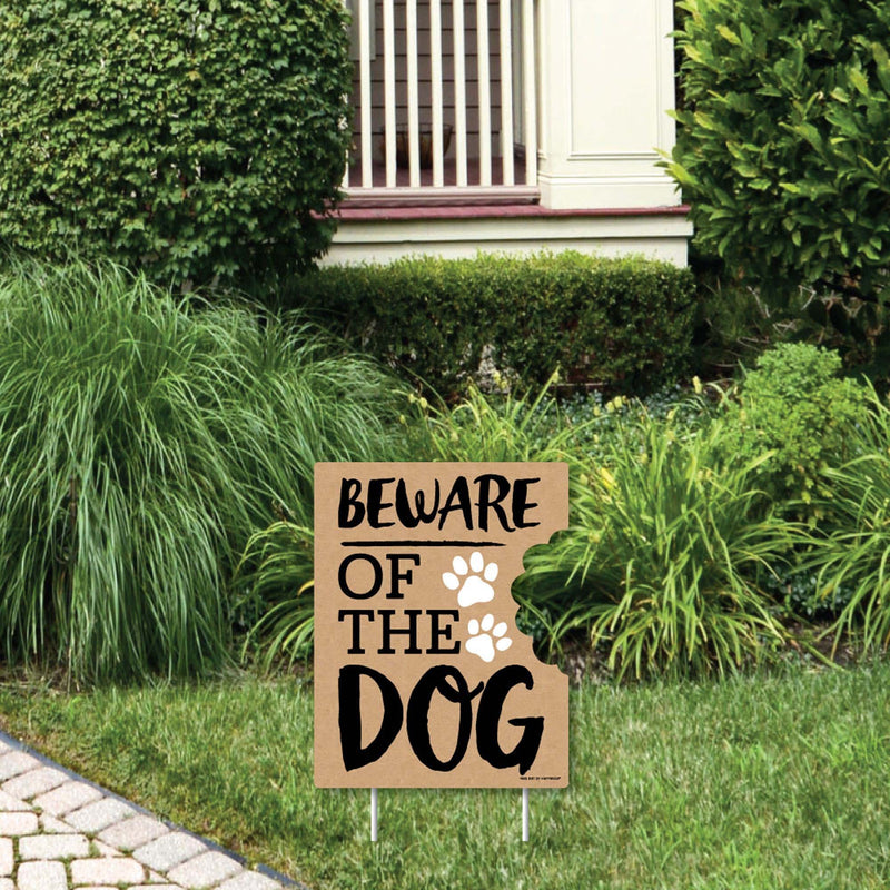 Beware of Dog - Outdoor Lawn Sign - Dog on Premises Yard Sign - 1 Piece
