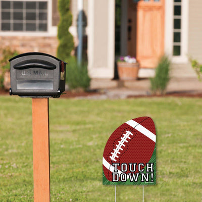 End Zone - Football - Outdoor Lawn Sign - Baby Shower or Birthday Party Yard Sign - 1 Piece