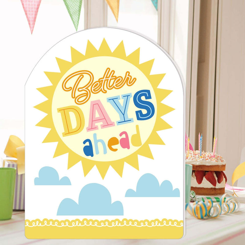 Better Days Ahead - Thinking of You Encouragement Giant Greeting Card - Big Shaped Jumborific Card - 16.5 x 22 inches