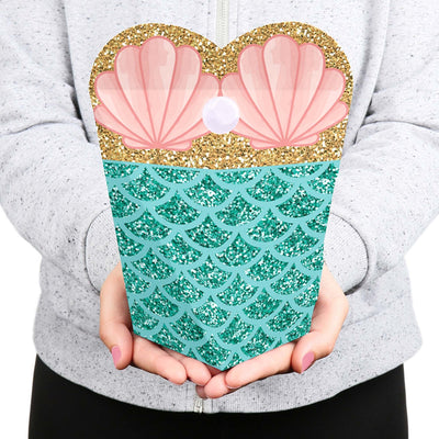 Let's Be Mermaids - Baby Shower or Birthday Party Favor Boxes - Gift Heart Shaped Favor Boxes for Women - Set of 12