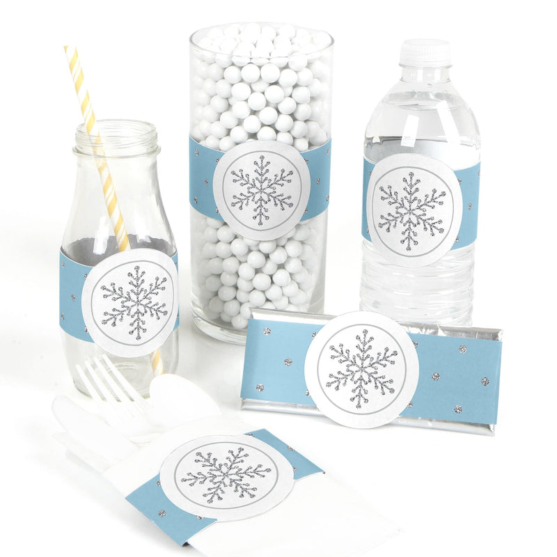 Winter Wonderland - DIY Snowflake Holiday Party & Winter Wedding Wrapper - 15 ct