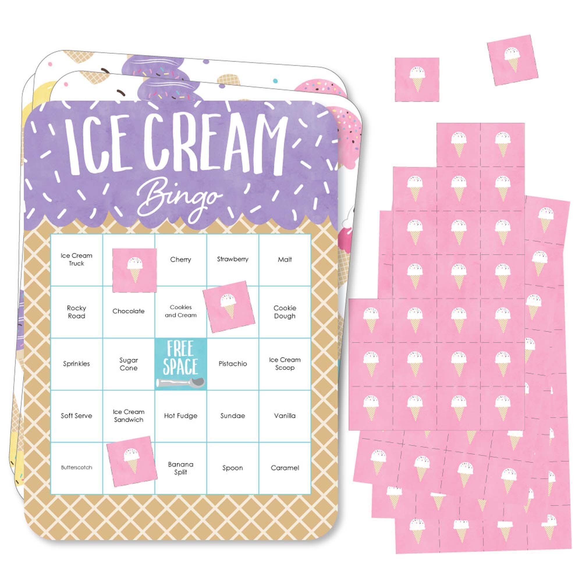 Scoop Up The Fun - Ice Cream - Bingo Cards and Markers - Sprinkles Party Bingo Game - Set of 18 | BigDotOfHappiness.com – Big Dot of Happiness LLC scoop-up-the-fun-ice-cream-bingo-cards-and-markers-sprinkles-party-bingo-game-set-of-18-bigdotofhappiness-com-big-dot-of-happiness-llc