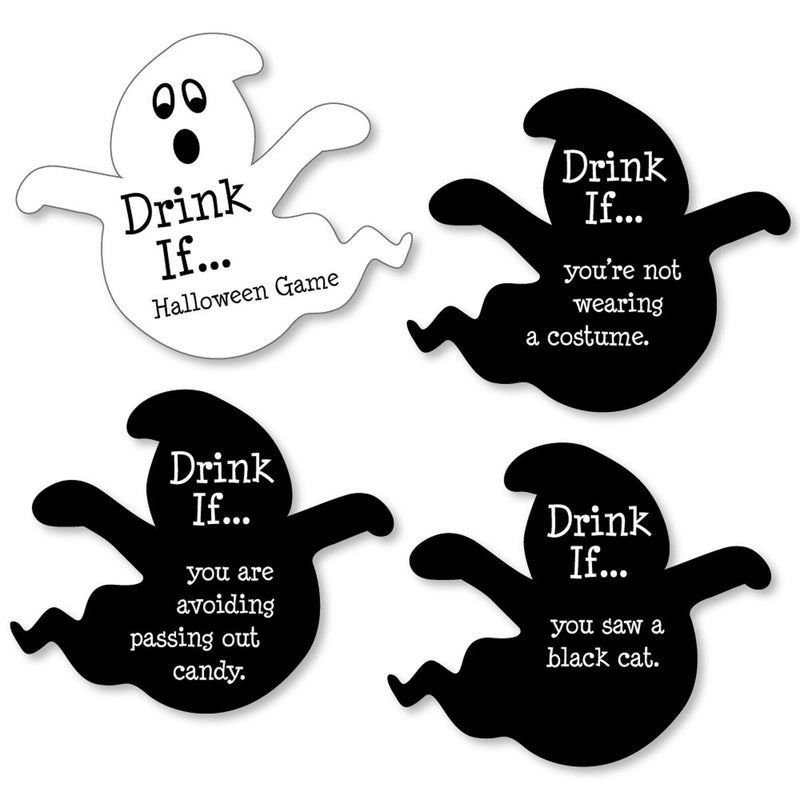 Drink If Game - Spooky Ghost - Halloween Party Game - Set of 24