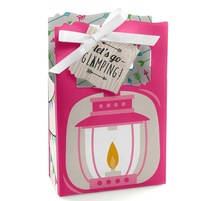 Let's Go Glamping - Camp Glamp Party or Birthday Party Favor Boxes - Set of 12