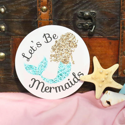Let's Be Mermaids - Baby Shower or Birthday Party Giant Circle Confetti - Mermaid Party Decorations - Large Confetti 27 Count