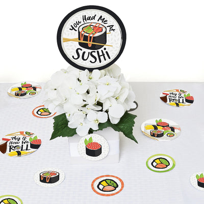 Let's Roll - Sushi - Japanese Party Giant Circle Confetti - Party Decorations - Large Confetti 27 Count