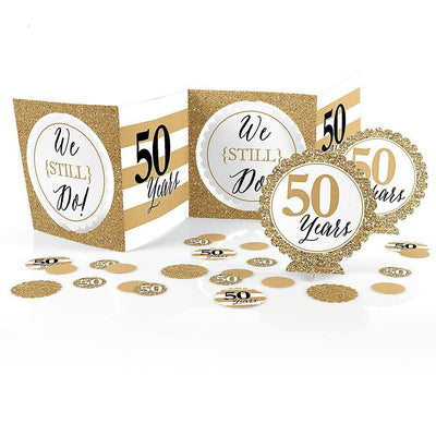 We Still Do - 50th Wedding Anniversary - Anniversary Party Centerpiece and Table Decoration Kit