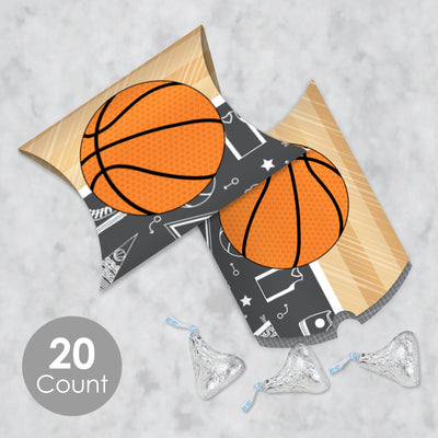 Nothin' But Net - Basketball - Favor Gift Boxes - Baby Shower or Birthday Party Petite Pillow Boxes - Set of 20
