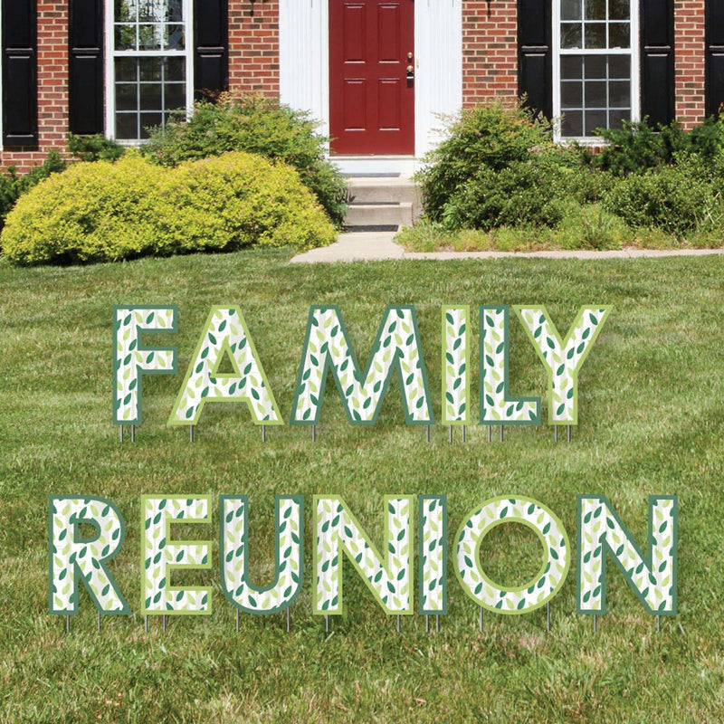 Family Tree Reunion - Yard Sign Outdoor Lawn Decorations - Family Gathering Party Yard Signs - Family Reunion