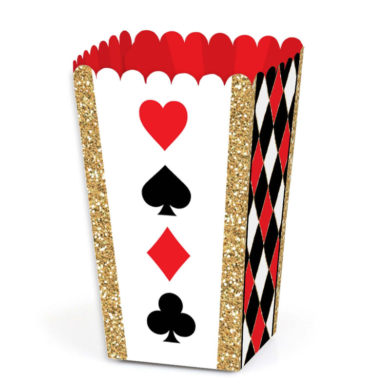 Las Vegas - Casino Party Favor Popcorn Treat Boxes - Set of 12